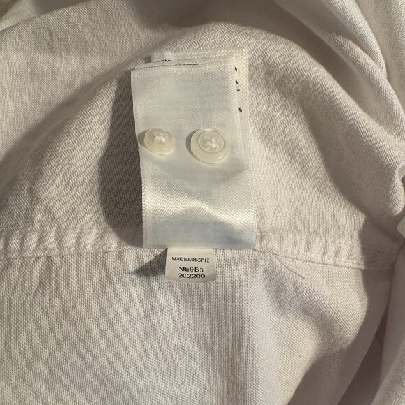 Amazon Essentials White Slim-Fit Long-Sleeve Oxford Shirt Men's Size L - Picture 4 of 6